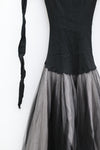 marc le bihan stretch dress 21909 BLACK/PEARL GREY black/pearl grey